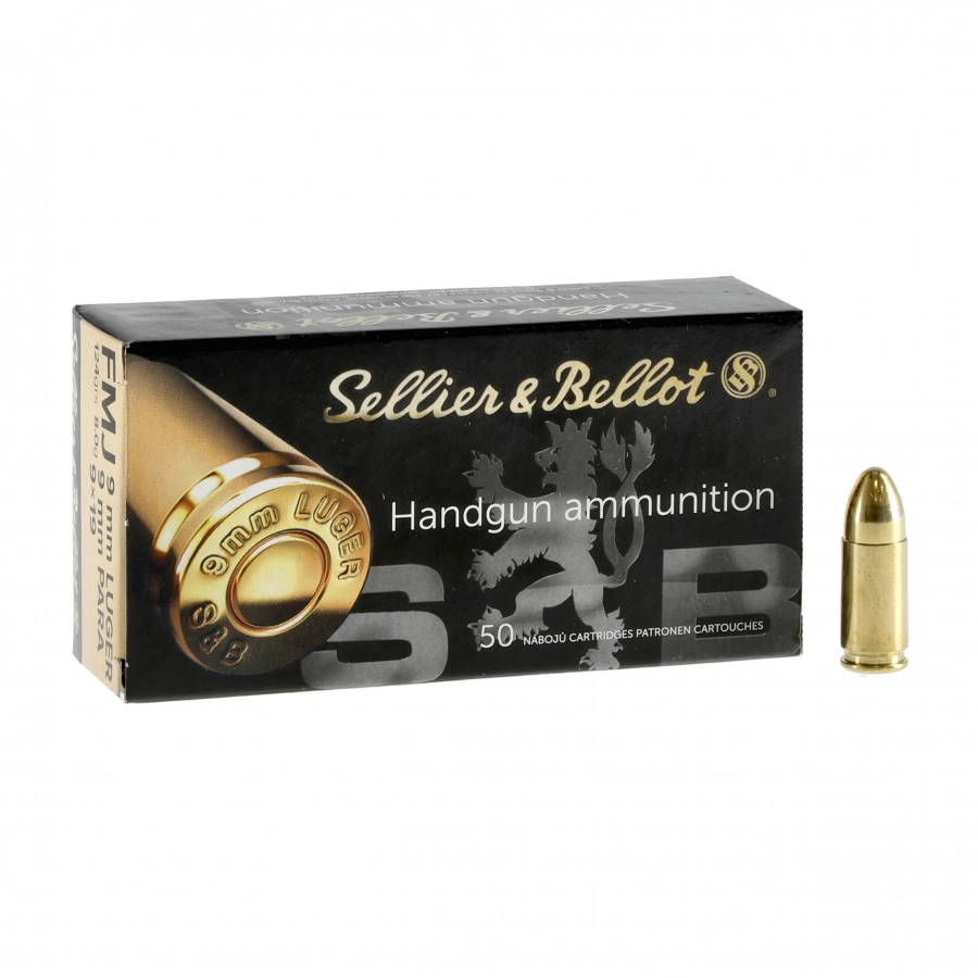 Amunicja Sellier&Bellot kal. 9x19 mm Luger 8g FMJ 1/4