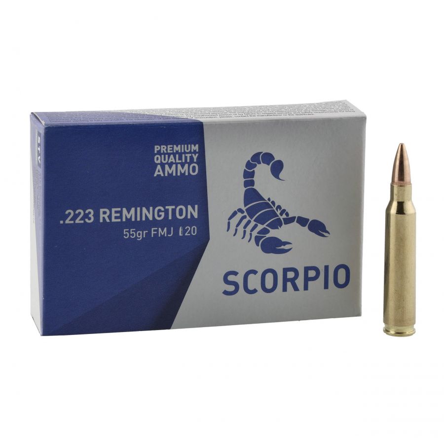 Amunicja STV Scorpio kal. 223 Rem 55gr/3,56g 1/4