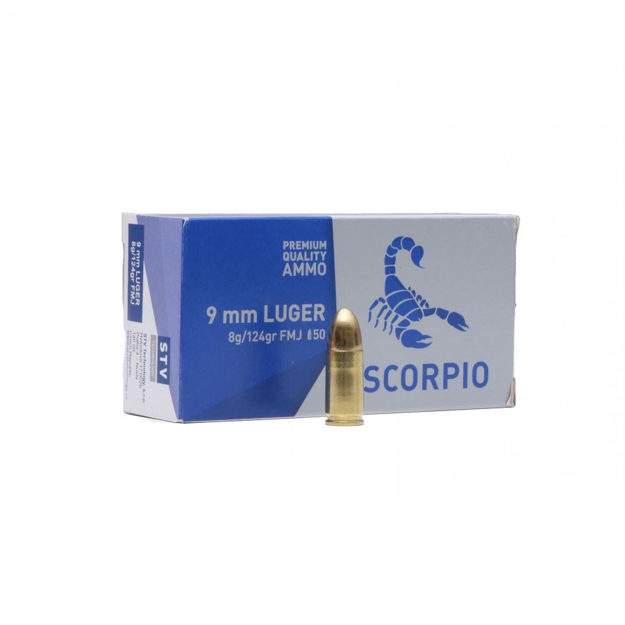 Amunicja STV Scorpio kal. 9mm luger 124gr/8g 1/3