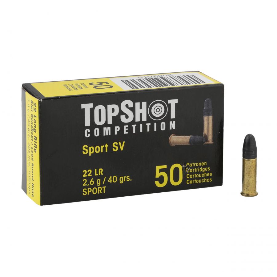 Amunicja Topshot Competition Black .22LR 2,59 g / 40 gr 1/4