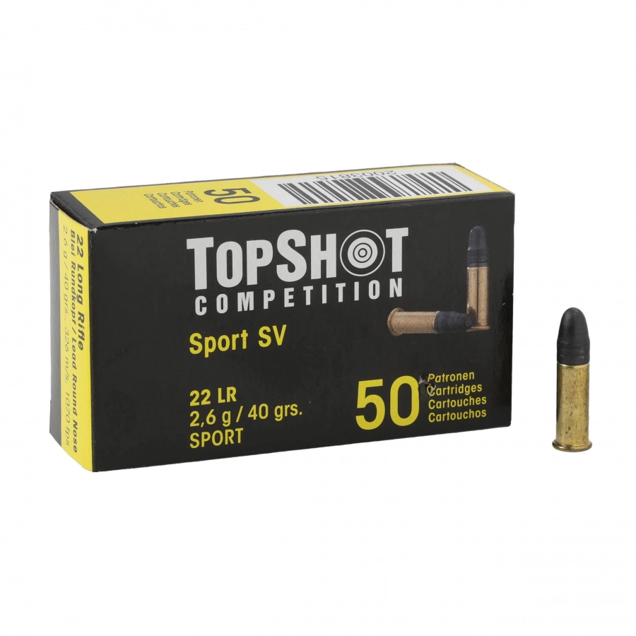 Amunicja Topshot Competition Black kal. 22L R 2,59 g / 40 gr 1/4