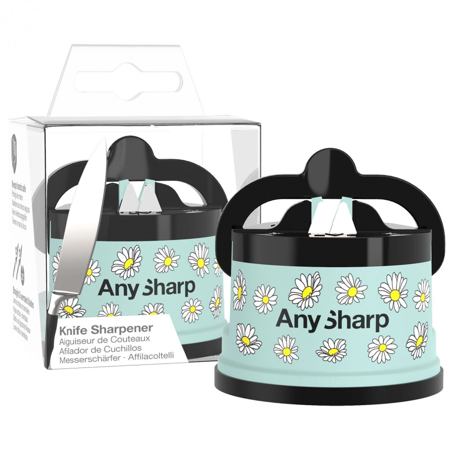 AnySharp classic blue daisy sharpener 3/4