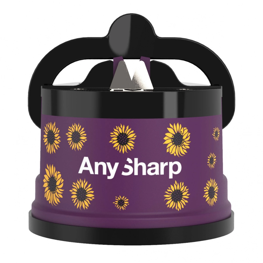 AnySharp classic purple sharpener in sunflowers 1/4