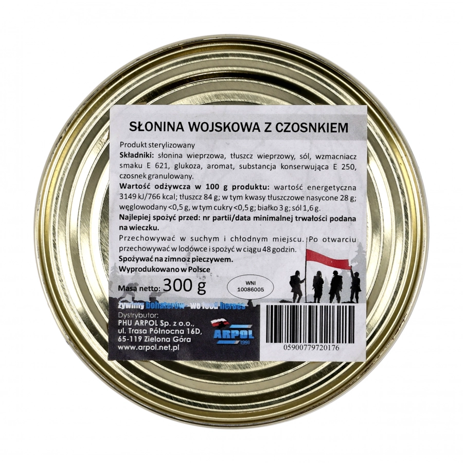 Arpol military pork fat with garlic 300 g 3/4