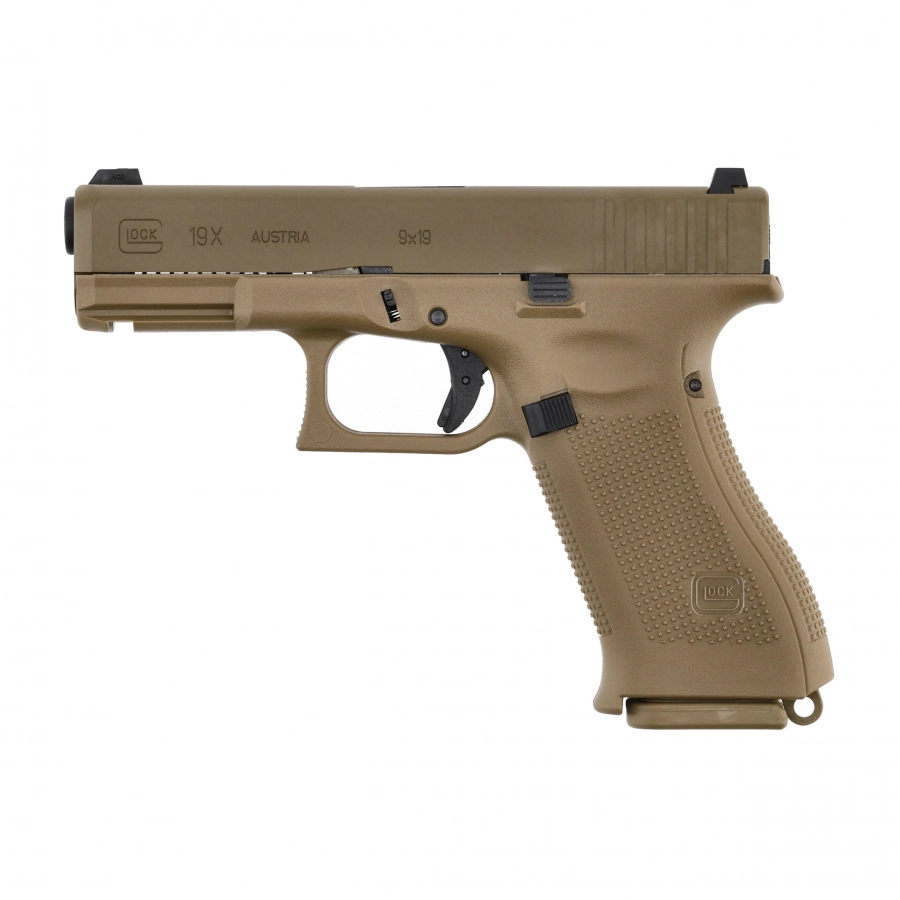 ASG Glock 19X 6 mm coyote gas replica pistol 1/9