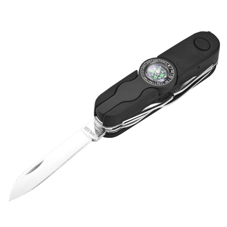 Azimuth Izeron black pocket knife with holster 3/6