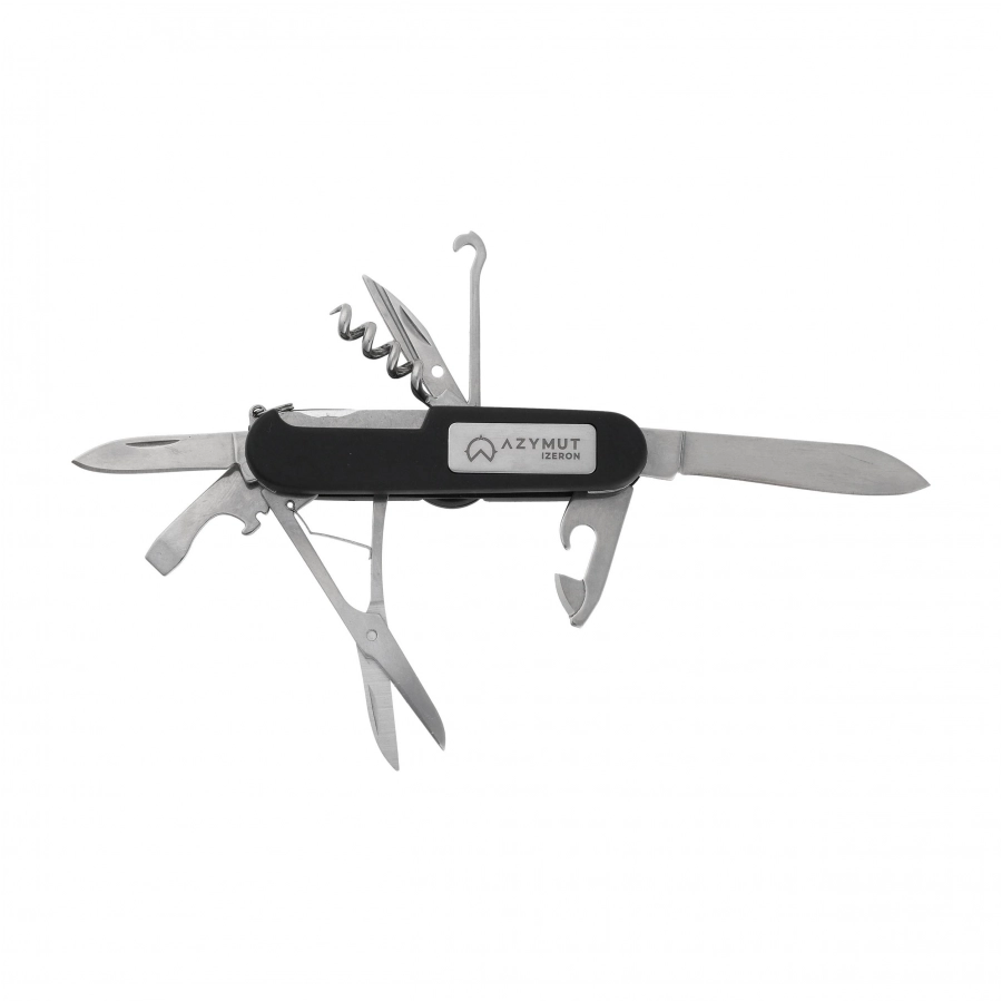 Azimuth Izeron black pocket knife with holster 1/8