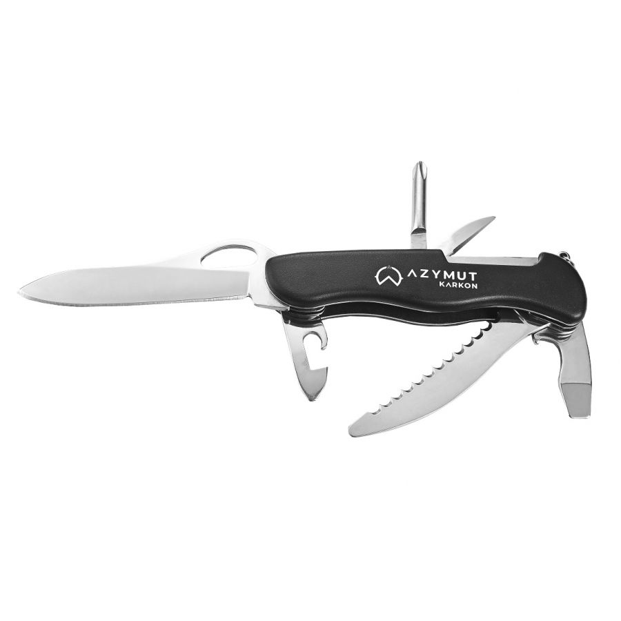 Azimuth Karkon black pocket knife with holster 1/7