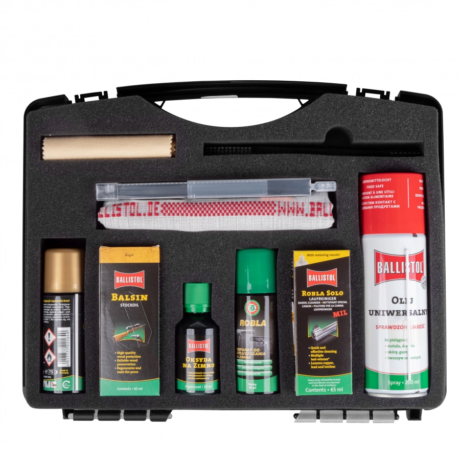 Ballistol gun cleaning kit in a box