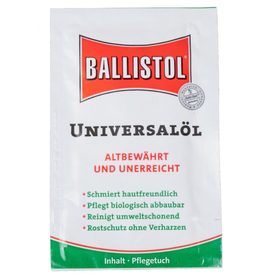 Ballistol oil soaked wipe 1/2