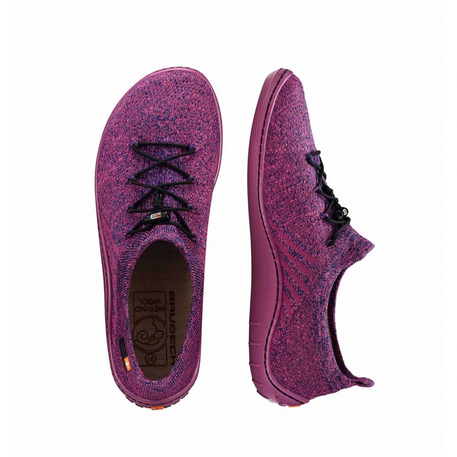 Barefoot merino women's plum and fuchsia shoes 2/5