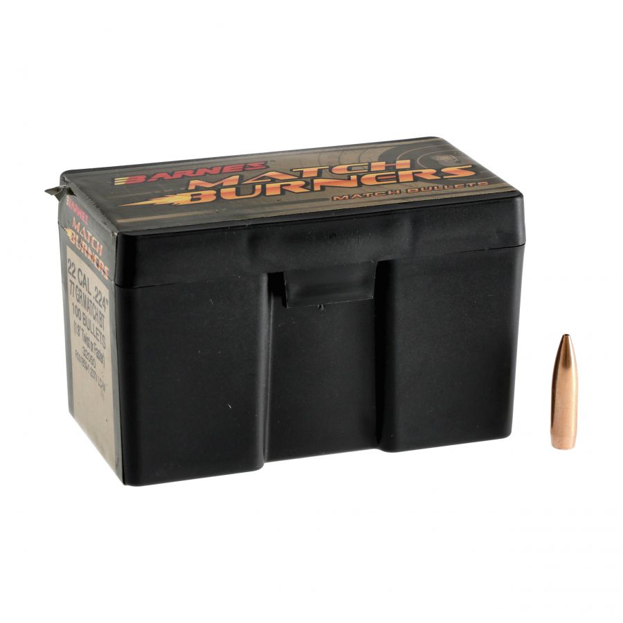 Barnes Match Burner .22/.224 77gr 100-round bullet. 1/4