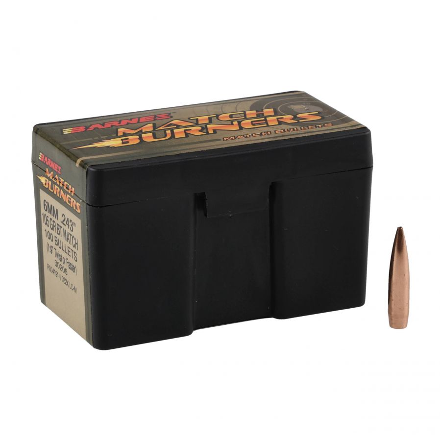 Barnes Match Burner 6.5mm/.243 105gr 100 bullet 1/4