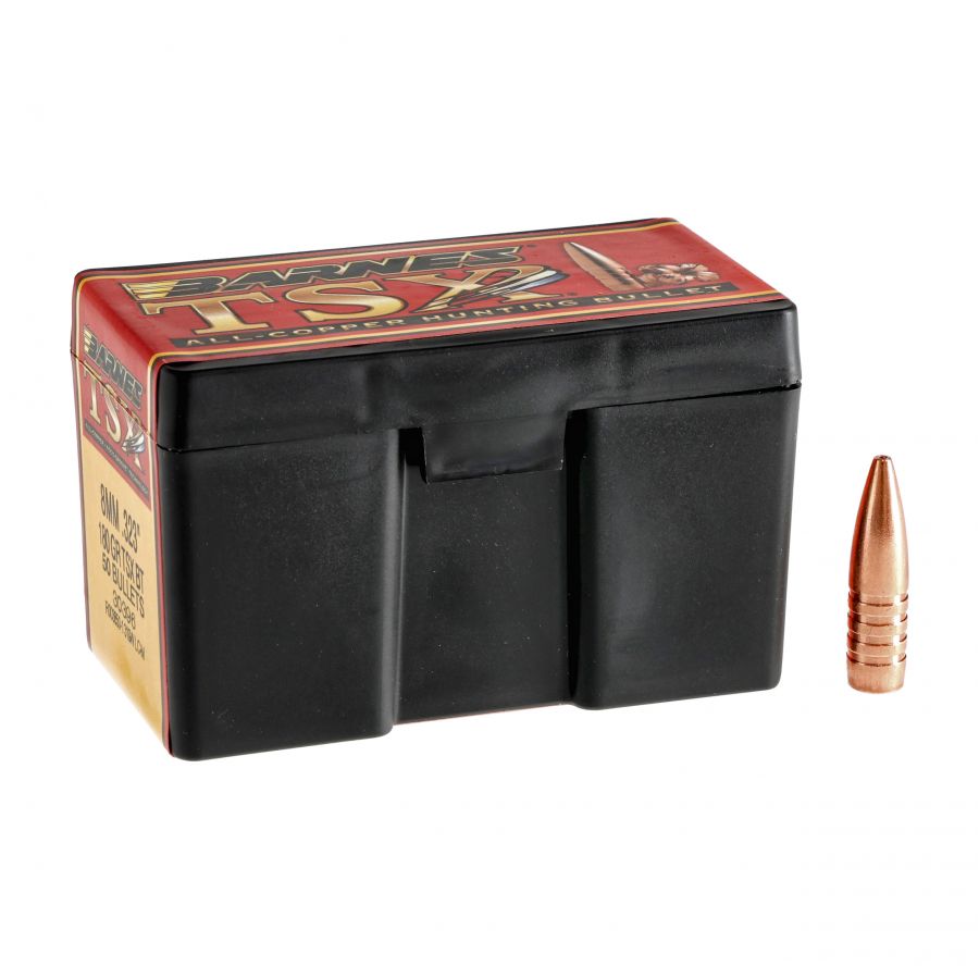 Barnes TSX BT 8mm/.323 180gr 50pcs bullet. 1/4