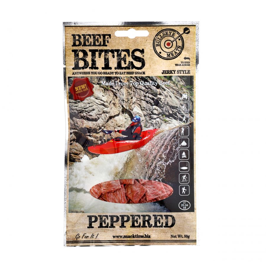 Beef Bites peppered beef 50g 1/2