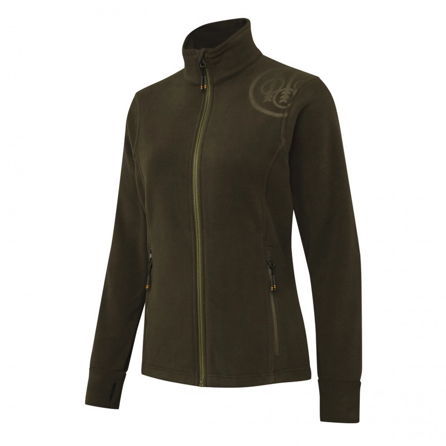 Beretta women's HP Logo Full Zip sweatshirt, green 1/2