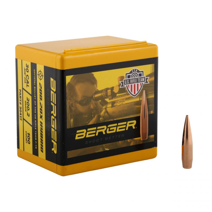 Berger bullet cal. .30 Hyb Tar 200.20x gr 100pcs 1/4