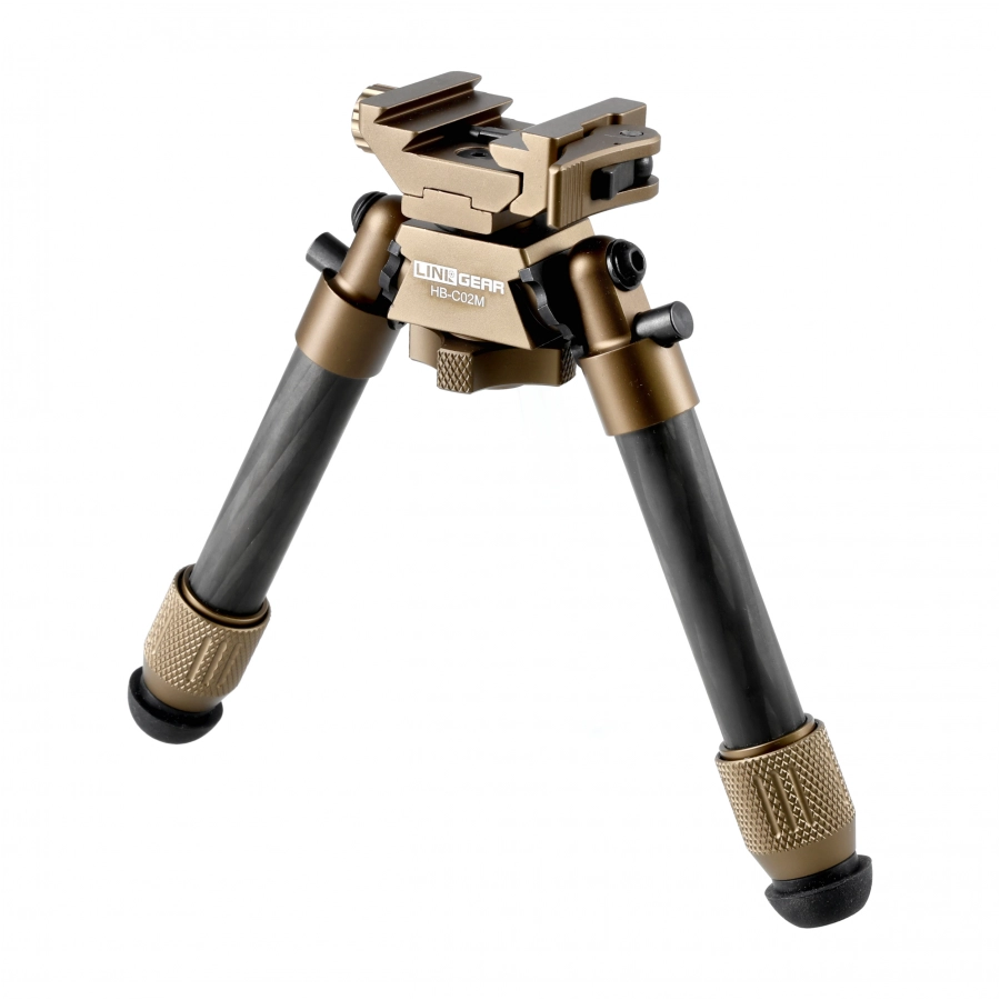 Bipod karbonowy Linko Gear HB-C02M na picatinny i ARCA brązowy 1/6