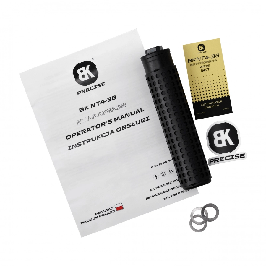 BK Precise BKNT4-38 QD Taplock Cage Black Silencer 4/5