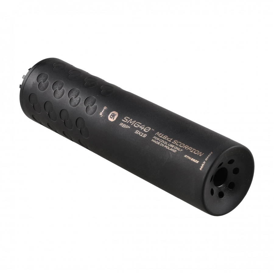 BK Precise SMG 9x19 M18x1 Scorpion black muffler 2/5