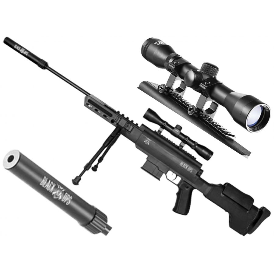 Black Ops Sniper 5.5mm air rifle with 4x32 scope 4/13