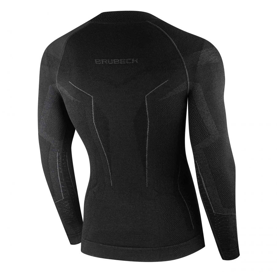 Bluza męska Brubeck Extreme Merino czarna 4/4