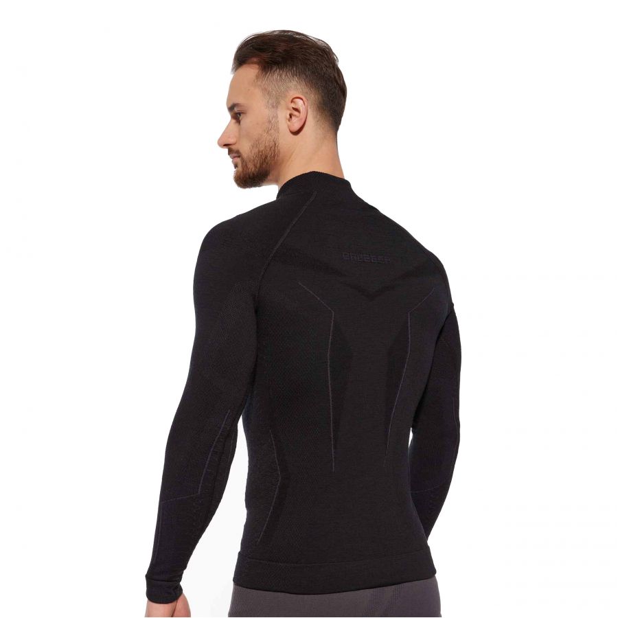 Bluza męska Brubeck Extreme Merino czarna 2/4