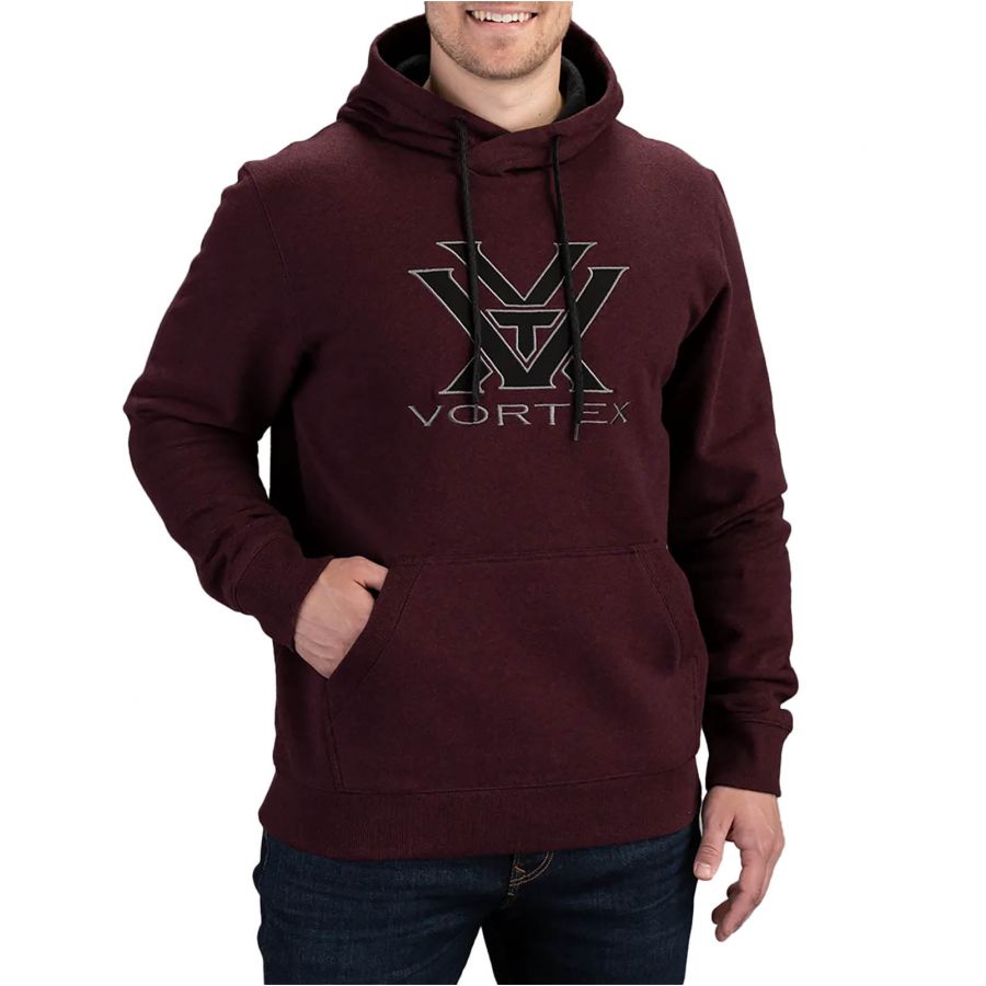 Bluza męska Vortex Comfort Hoodie burgund 3/4