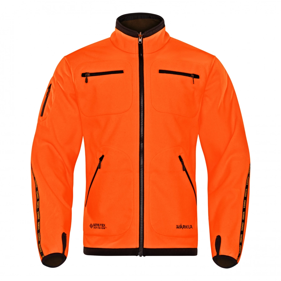 Bluza polarowa męska Härkila Kamko zielono-pomarańczowa 3/8