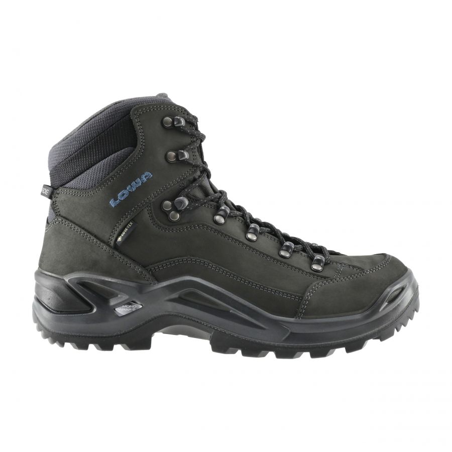 Boots m LOWA Renegade GTX mid, anthracite/blue 1/8