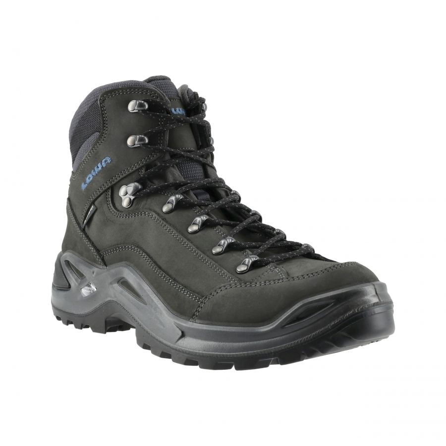 Boots m LOWA Renegade GTX mid, anthracite/blue 2/8