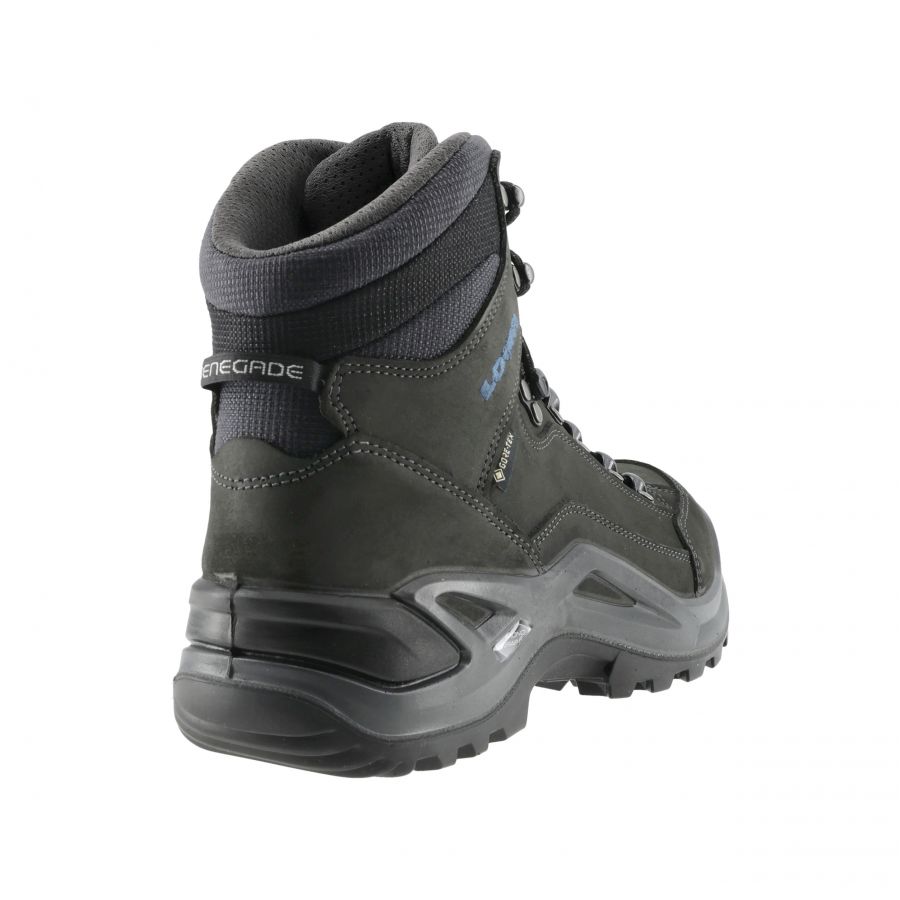 Boots m LOWA Renegade GTX mid, anthracite/blue 4/8