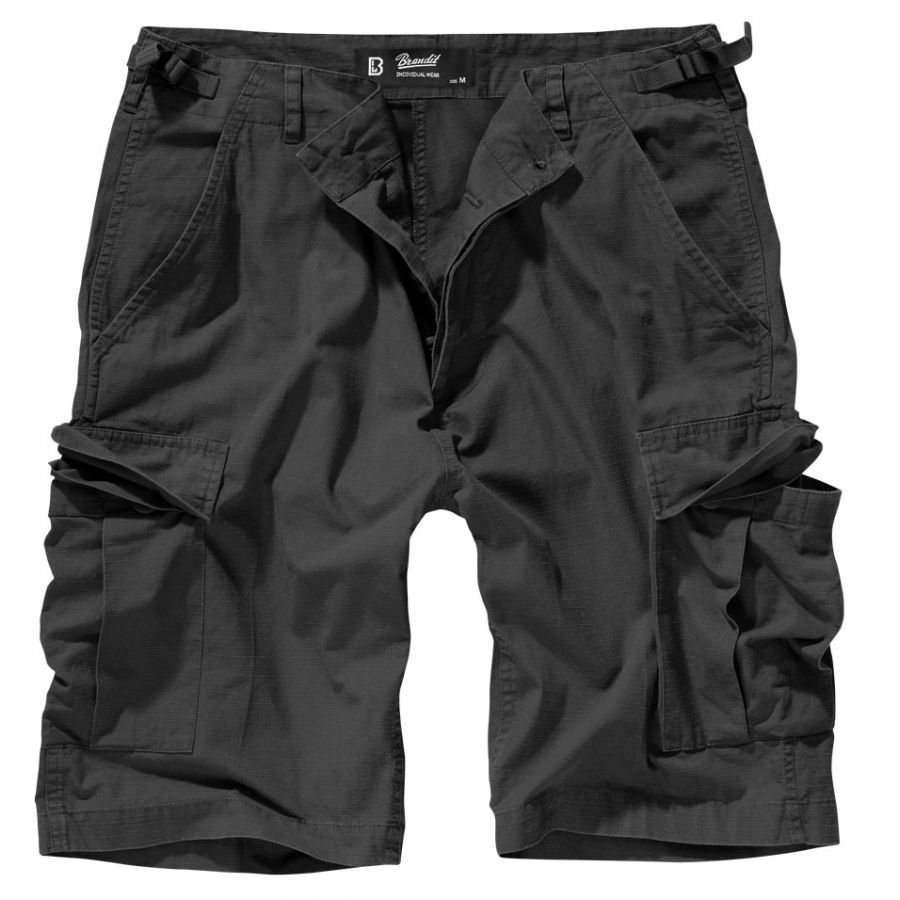 Brandit men's BDU Ripstop shorts black 1/3