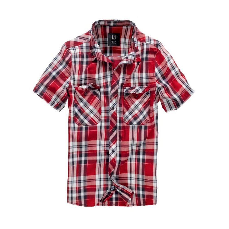 Brandit men's Roadstar short sleeve shirt red 1/2