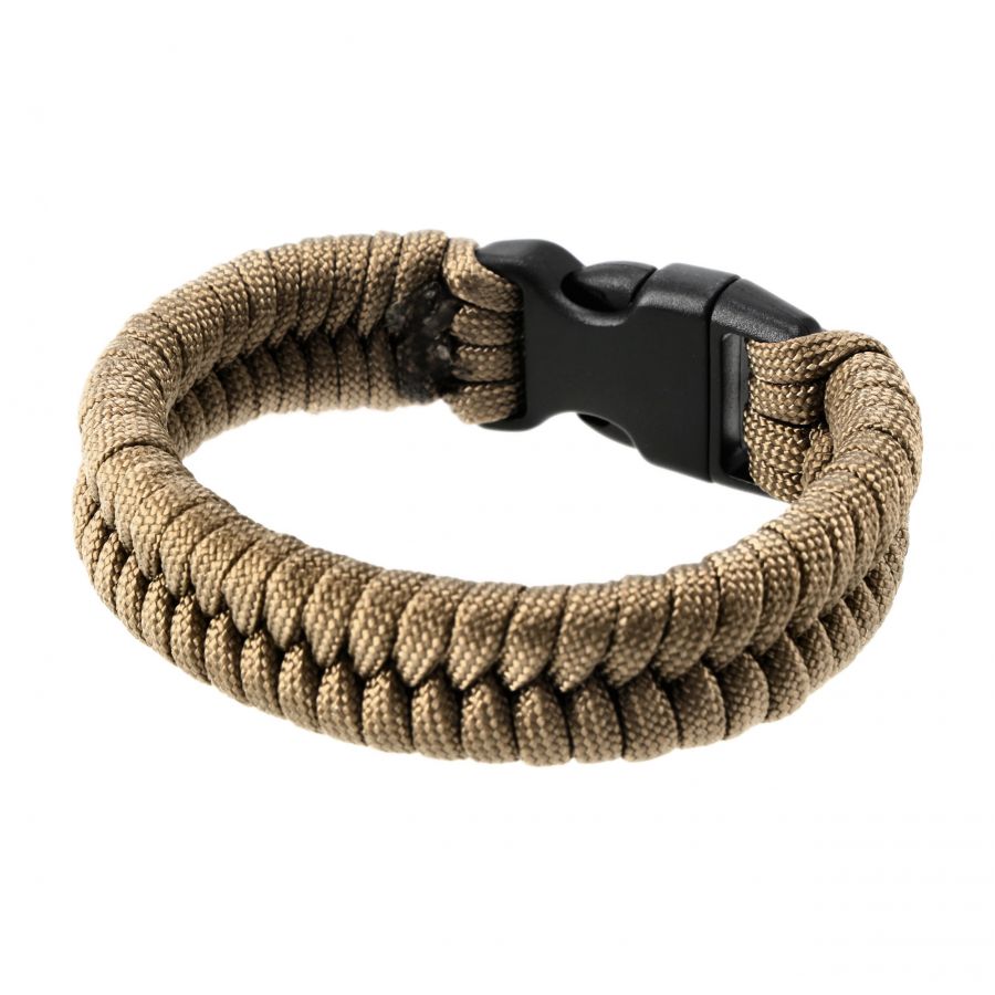Bransoletka Paracord EDCX Fish coyote brown 2/3