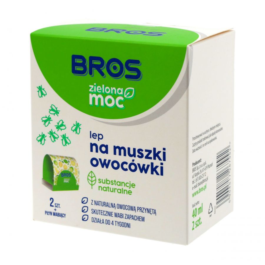 Bros green power sticky for fruit flies 2 pcs. 1/3