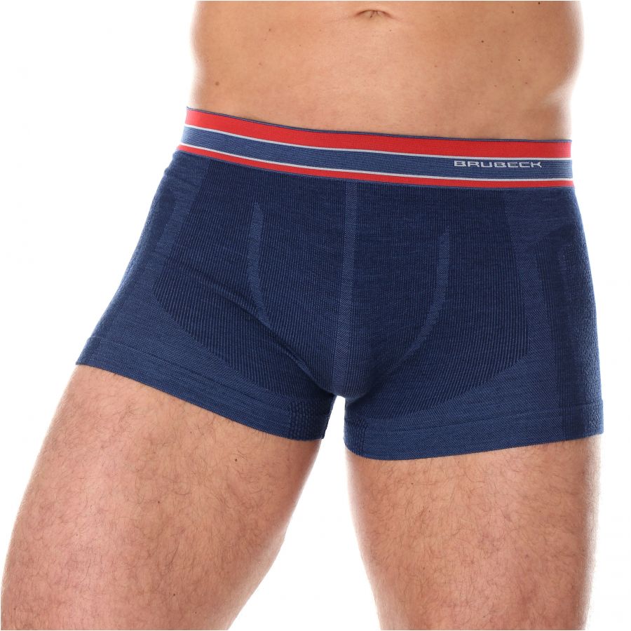 Brubeck ACTIVE WOOL men's boxer shorts navy blue 2/3