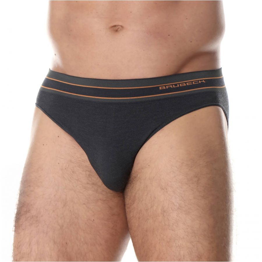 Brubeck Active Wool men's briefs graphite 2/3