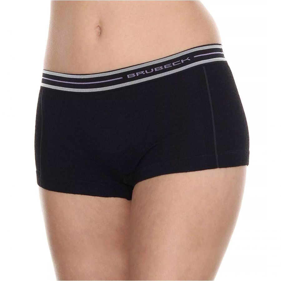 Brubeck Active Wool women's boxer shorts black 2/3