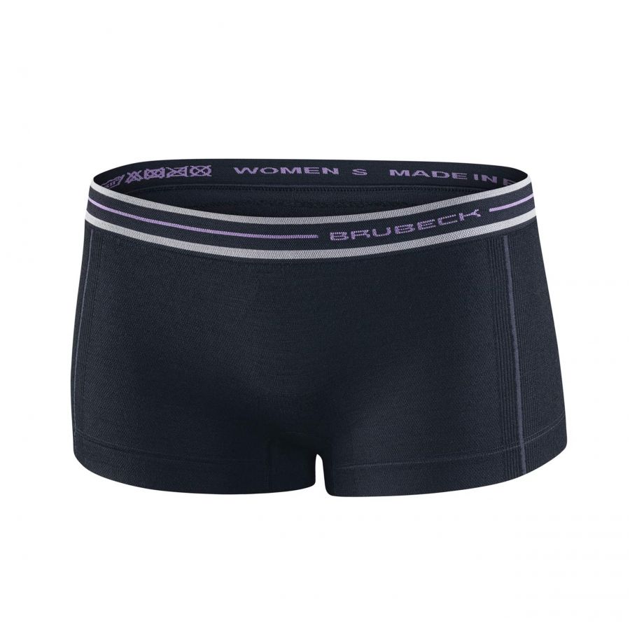 Brubeck Active Wool women's boxer shorts black 1/3