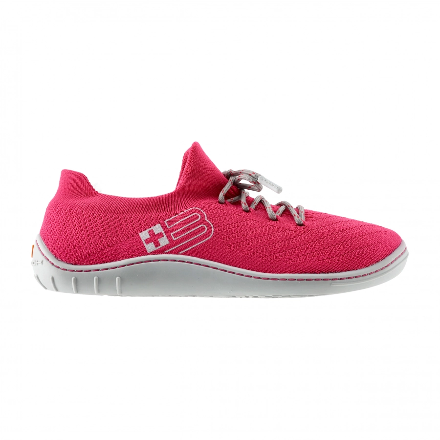 Brubeck barefoot merino women's shoes pink-grey 1/6