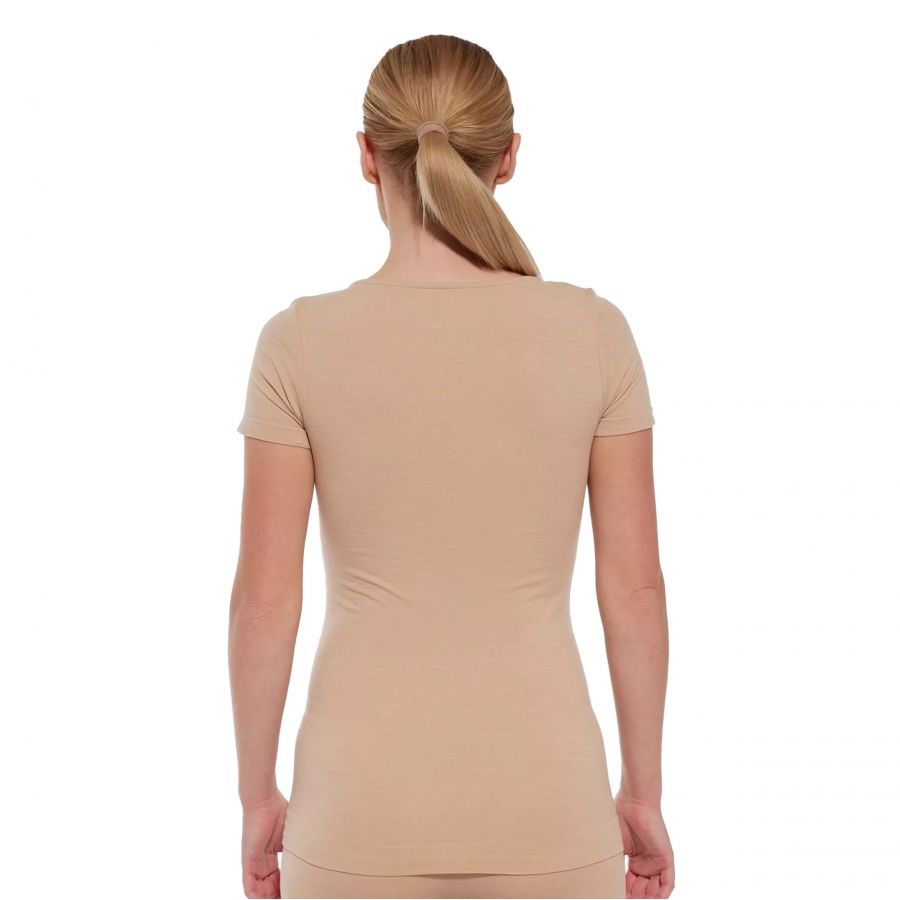 Brubeck COMFORT MERINO women's t-shirt beige 4/4