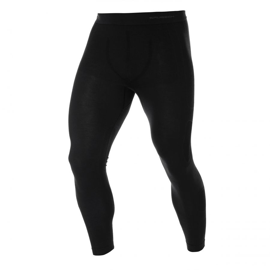 Brubeck COMFORT WOOL men's leggings black 1/3
