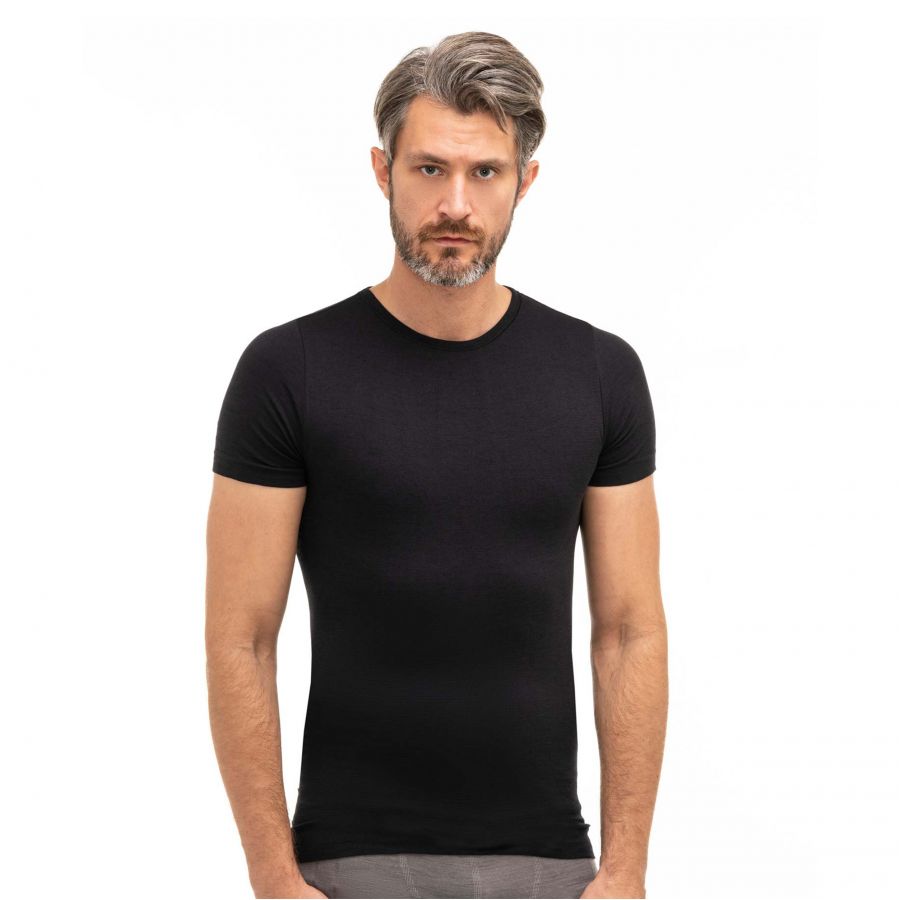 Brubeck COMFORT WOOL men's t-shirt black 2/3