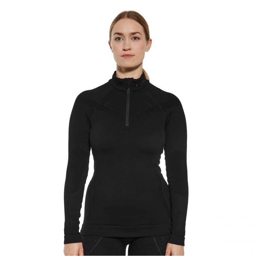 Brubeck Extreme Merino women's sweatshirt black 1/4