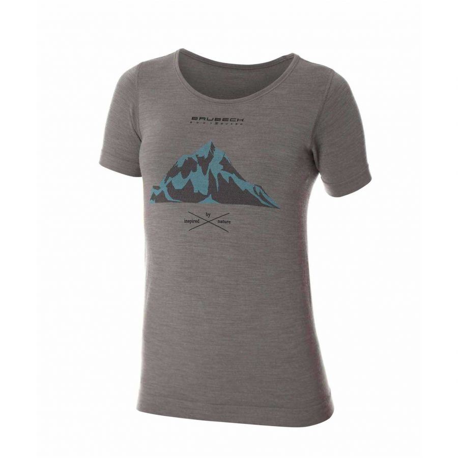 Brubeck OUTDOOR WOOL PRO T-shirt grey 1/3