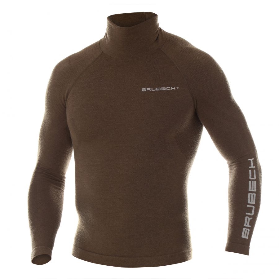 Brubeck RANGER WOOL men's khaki sweatshirt 1/3