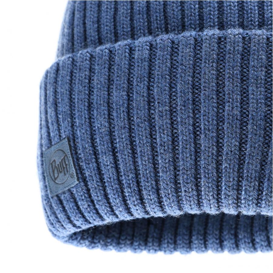 BUFF Merino Wool Hat Ervin navy blue winter hat. 3/4