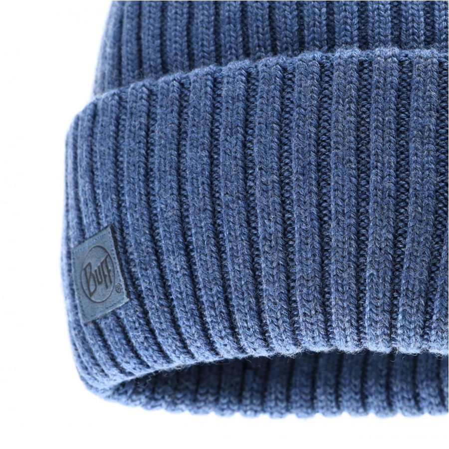 BUFF Merino Wool Hat Ervin navy blue winter hat. 3/4