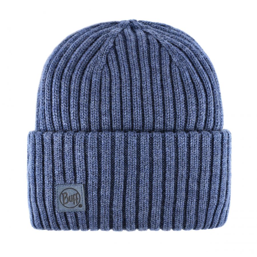 BUFF Merino Wool Hat Ervin navy blue winter hat. 1/4
